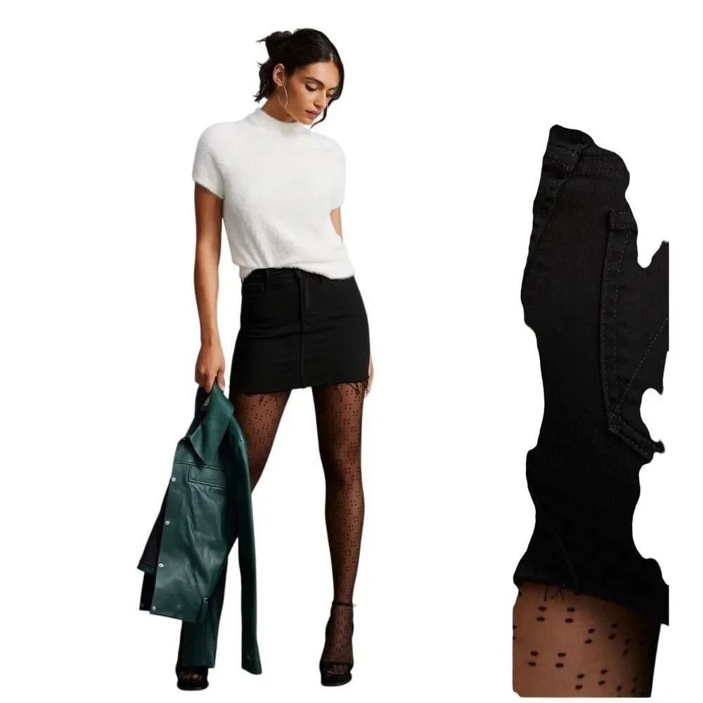 MOTHER High-Waisted Smokin' Double Micro Skirt Size 28